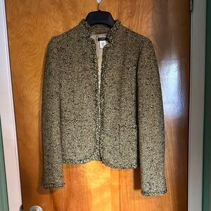 J. Crew Women's Olive Tweed Blazer